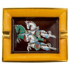 Used Hermès Arab Horses Porcelain Ashtray
