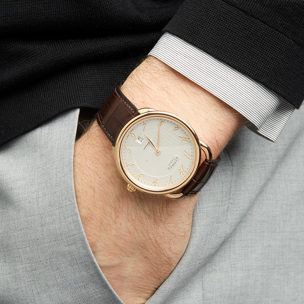 Men's Hermes Arceau 18K Rose Gold W041146WW00
