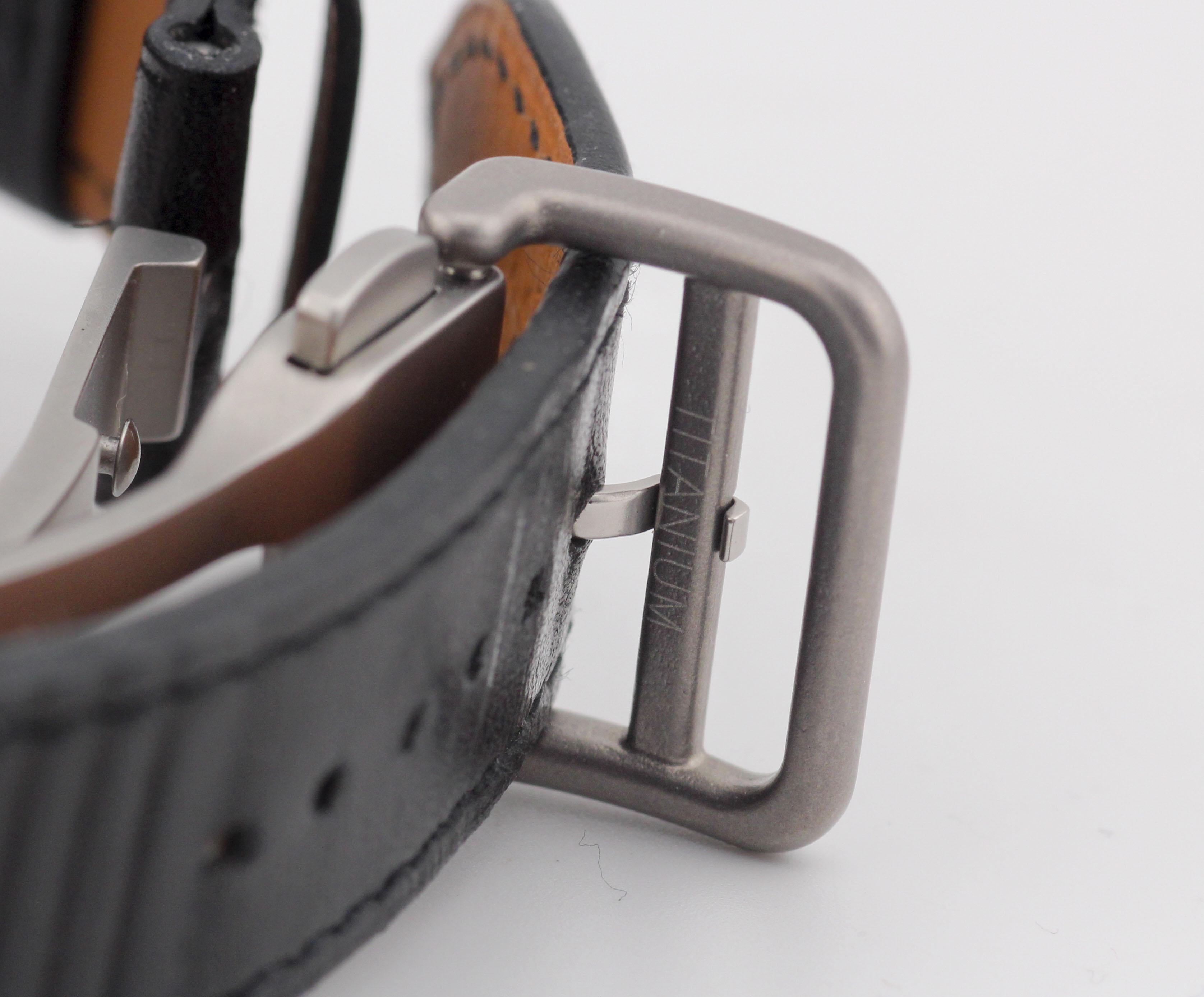 Hermes Arceau AR3.941 Titanium Automatic Chronograph Watch w/ Box Papers For Sale 6