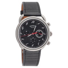 Hermes Arceau AR3.941 Titanium Automatic Chronograph Watch w/ Box Papers Hermes Arceau AR3.941 Titanium Automatic Chronograph Watch w/ Box Papers