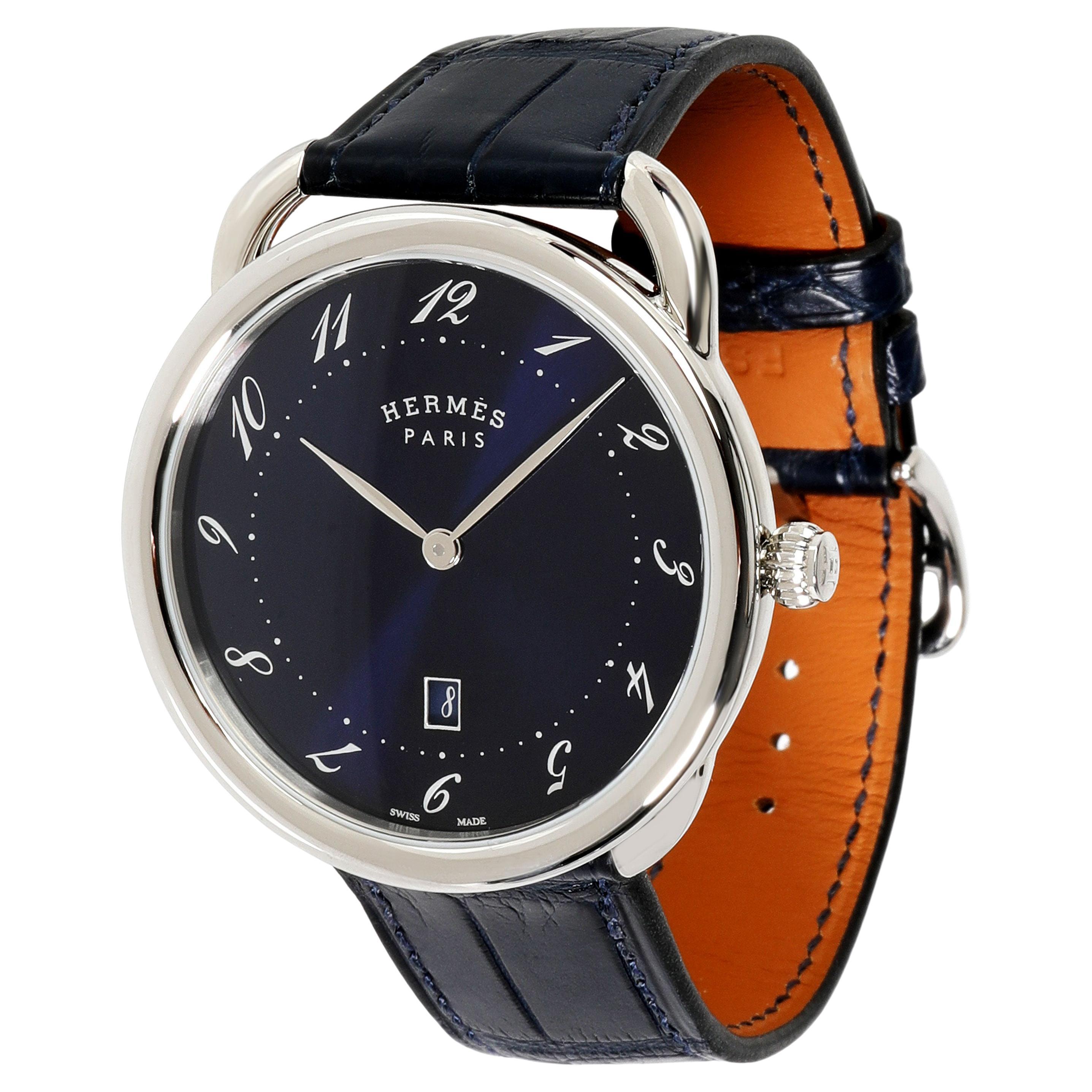 Hermès Arceau AR7Q.810 Men''s Watch in Stainless Steel at 1stDibs