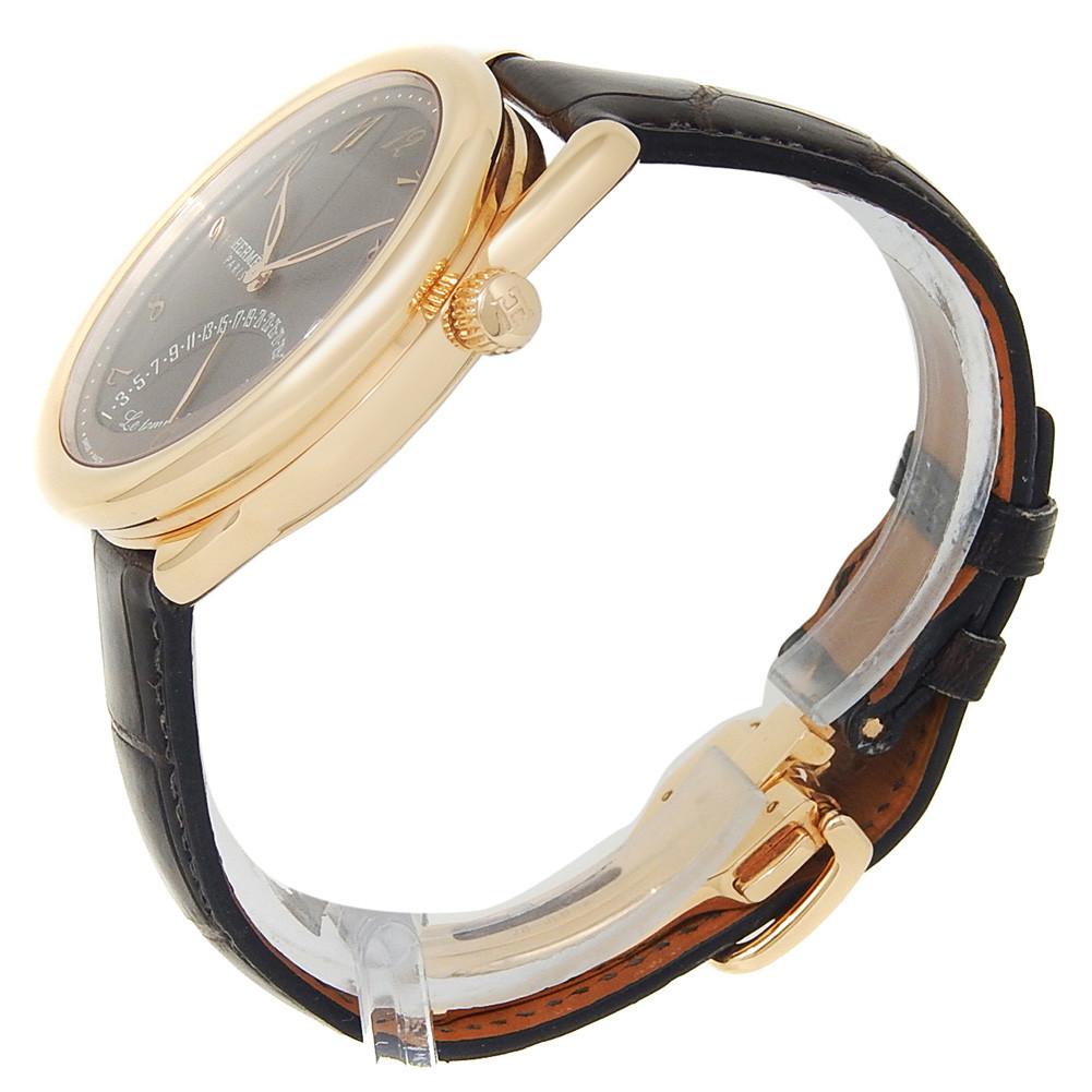 Hermès Arceau AR8.97A:: cadran brun:: certifié et garanti Excellent état à Miami, FL