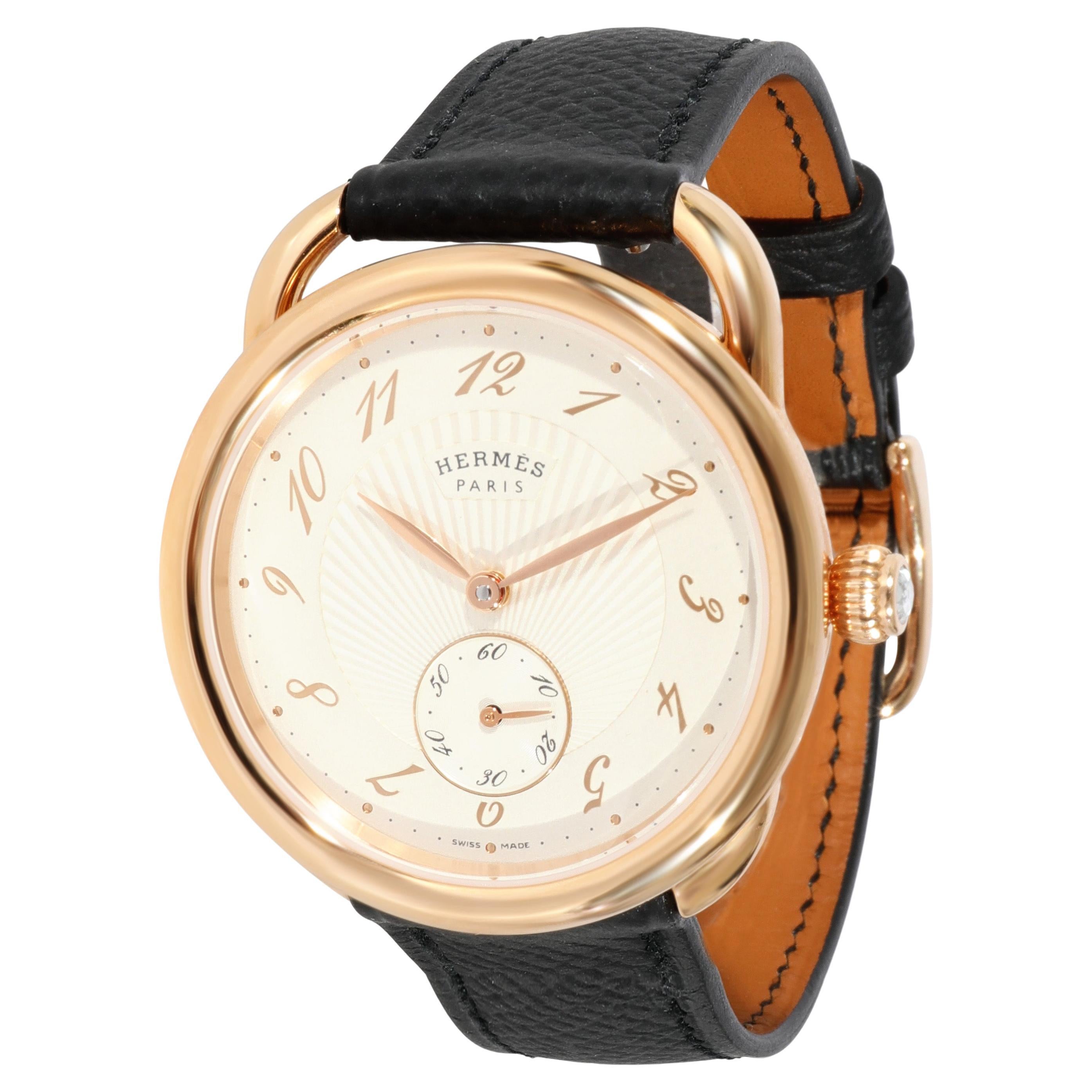 Hermès Arceau Ecuyere AR6.670.221.MN0 Unisex Watch in 18kt Rose Gold For Sale
