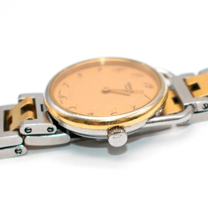 Hermes Arceau Gold-Plated Steel Two-Tone Watch In Good Condition In London, GB
