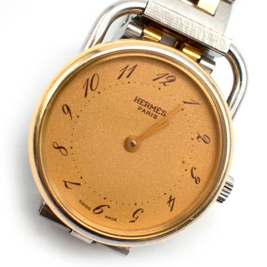 Hermes Arceau Gold-Plated Steel Two-Tone Watch 1
