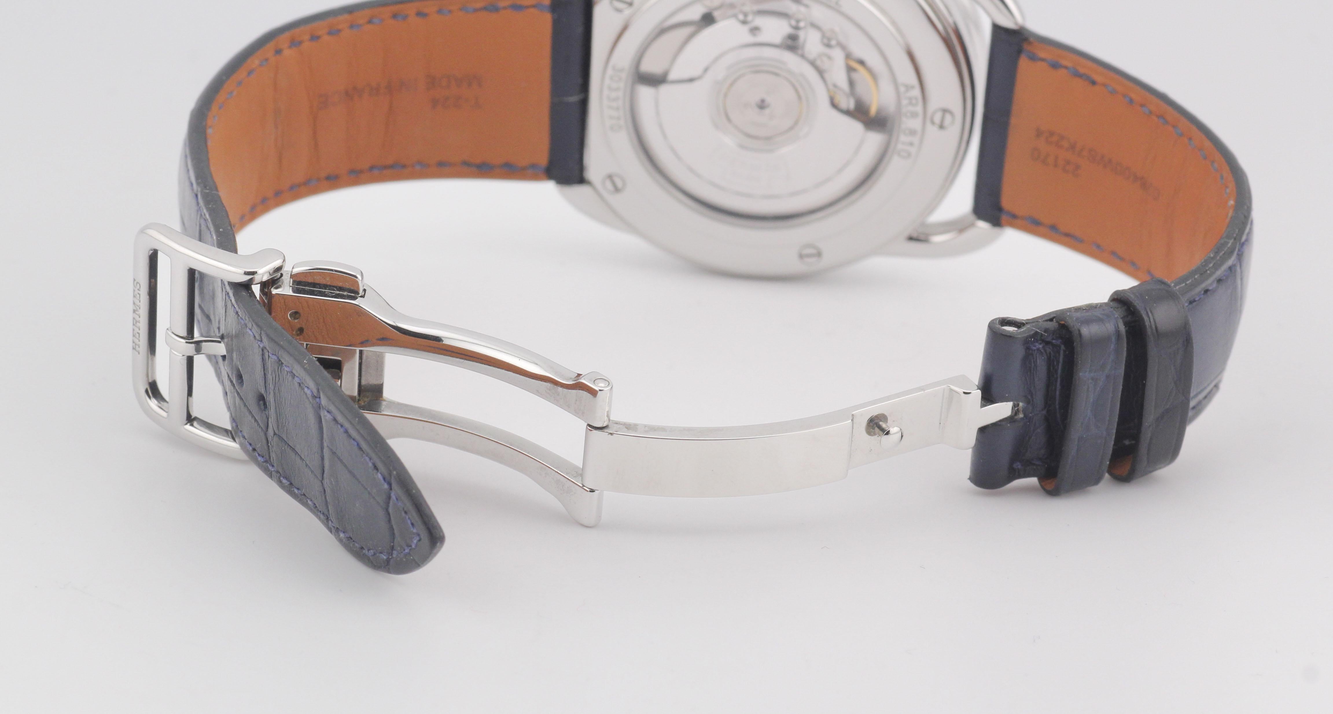 Hermes Arceau Grand Lune Triple Calendar Moonphase Steel Watch 43mm w/Box Papers For Sale 3