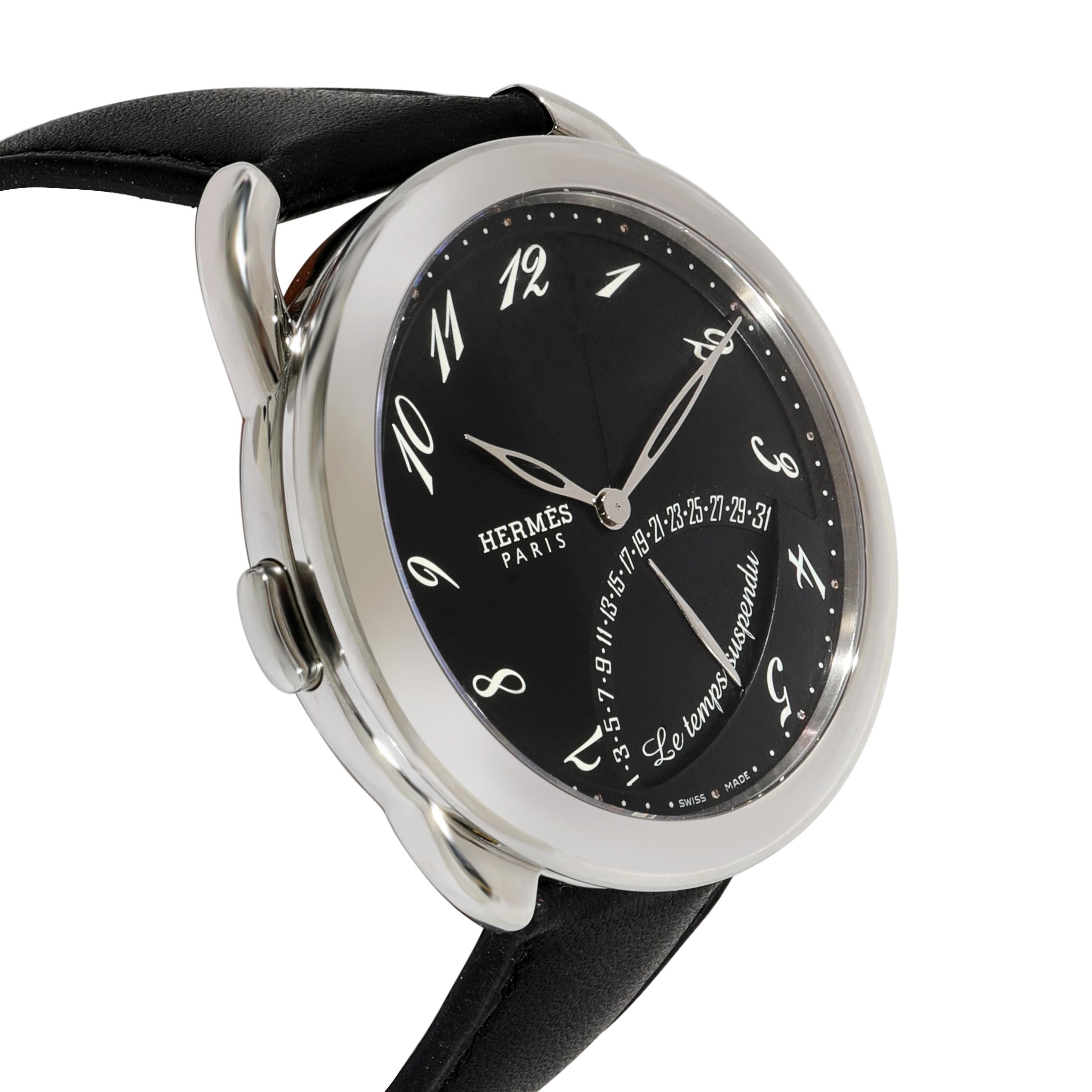 Hermès Arceau Le Temps Suspendu AR8.910.330.MNO Herrenuhr aus Edelstahl 1
