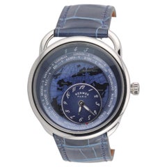 Hermes Arceau Le Temps Voyageur Dual Time Zone AR10.510 Automatic Steel Watch