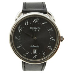 Vintage Hermès Arceau Watch 41 mm stainless steel barenia AR4.810