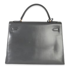Hermès Ardoise Box Sellier Kelly 32 GHW