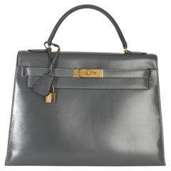 Hermès Ardoise Box Sellier Kelly 32 GHW Hermès Ardoise Box Sellier Kelly 32 GHW