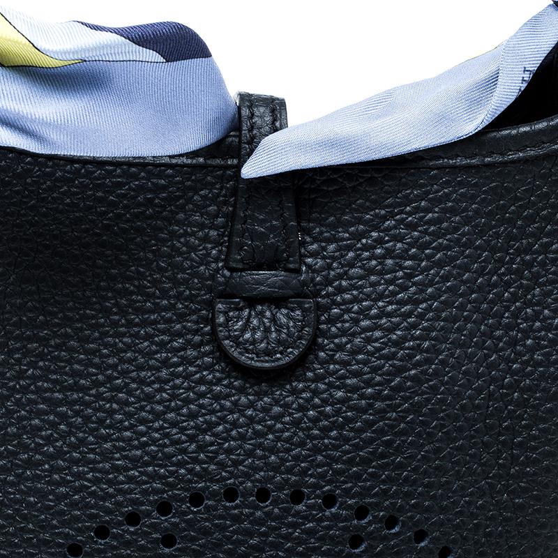 Women's Hermes Ardoise Grey Clemence Leather Evelyne II TPM Bag