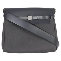 Hermès Ardoise Military Toile Vache Hunter Herbag Zip Retourne 20 PHW