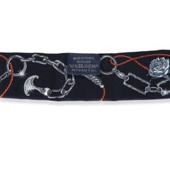 Hermès Ardoise Rose Marine C'est la Fete Silk Twilly