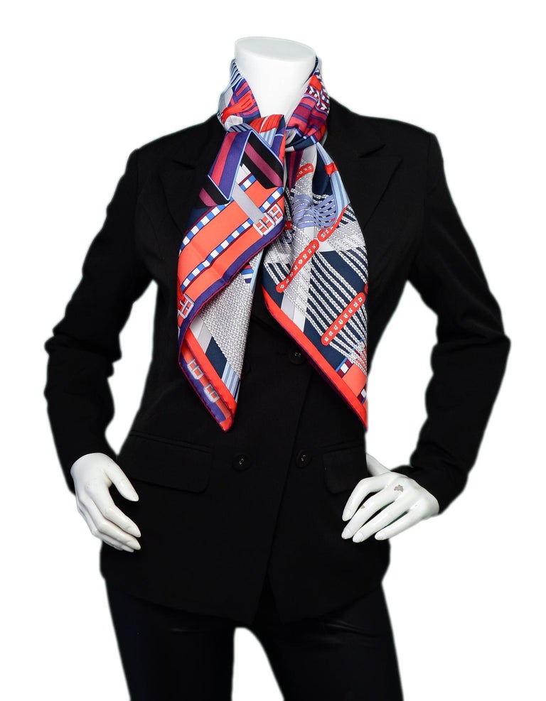 Hermes Ardoise/Rouge/Gris Bleute Sangles en Zigzag by Virginie Jamin