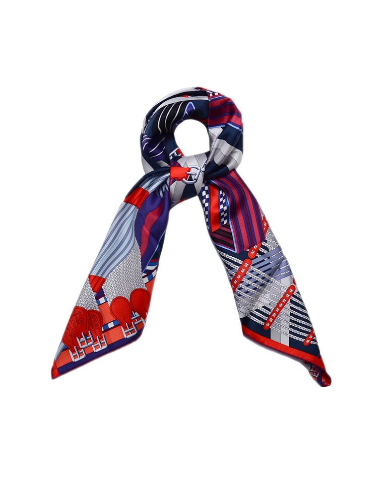 Hermes Ardoise/Rouge/Gris Bleute Sangles en Zigzag by Virginie Jamin