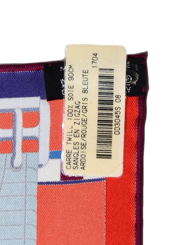 Hermes Ardoise/Rouge/Gris Bleute Sangles en Zigzag by Virginie Jamin