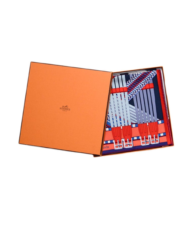 Hermes Ardoise/Rouge/Gris Bleute Sangles en Zigzag by Virginie Jamin