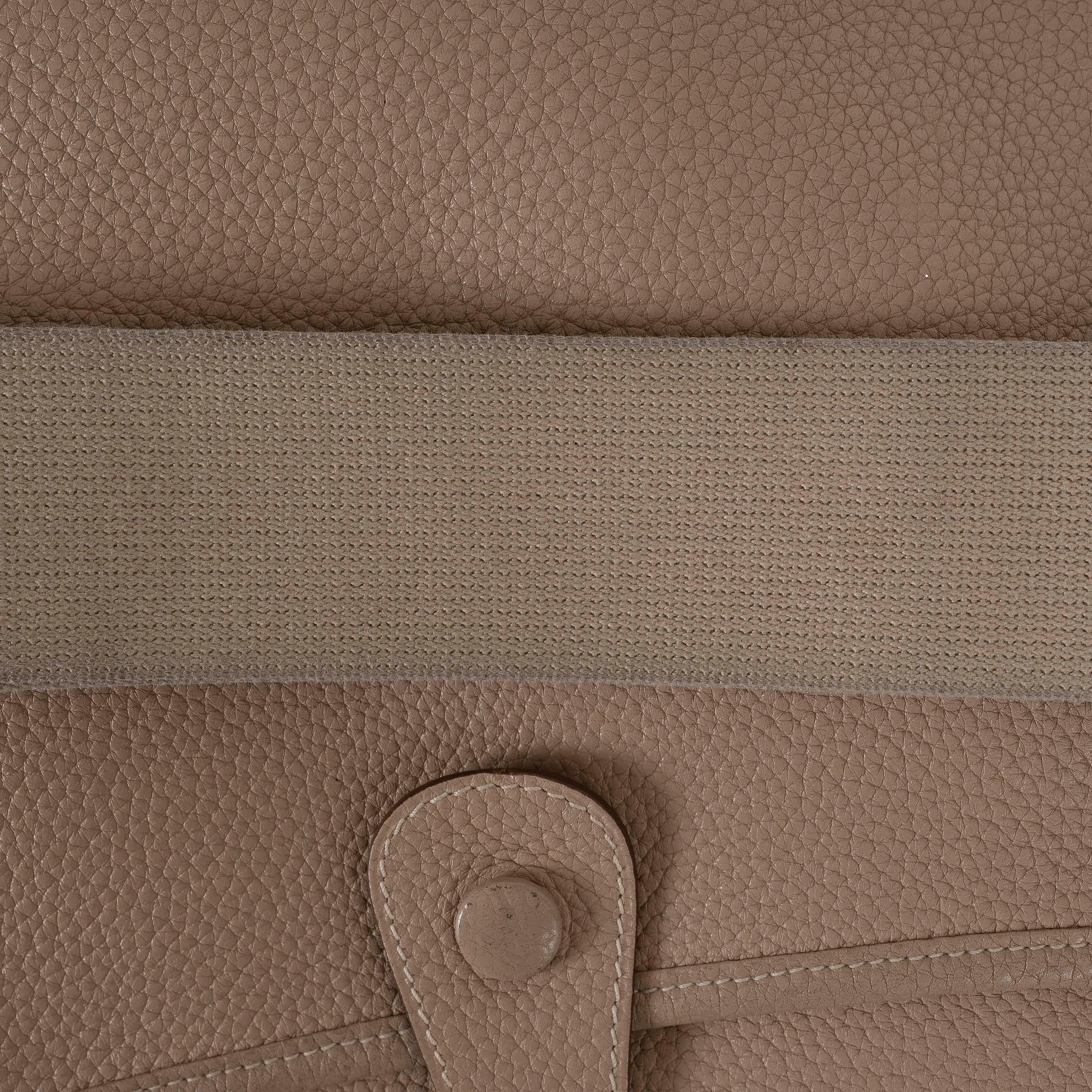 HERMES Argile beige Clemence Leder EVELYNE 33 Crossbody Tasche Phw im Angebot 4
