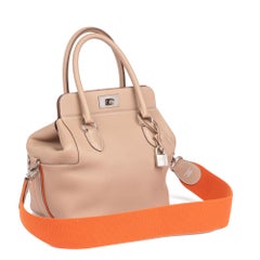 HERMÈS Argile & Orange Swift Leather Eclat Toolbox 20
