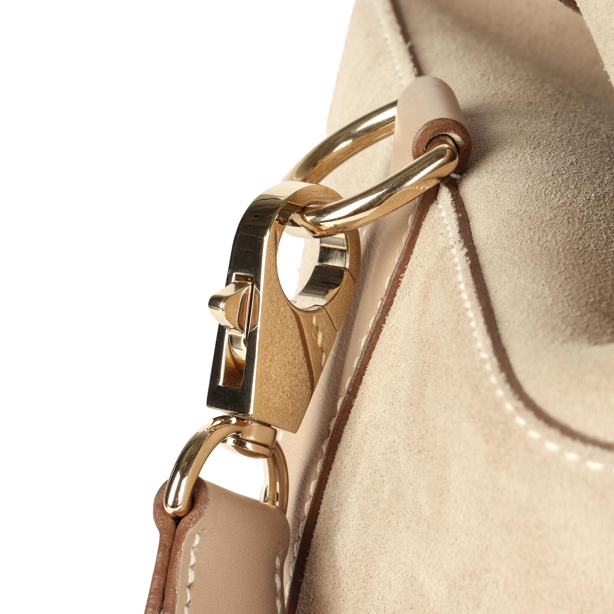 Hermès Argile Swift Leder & Veau Grizzly Wildleder Werkzeugkoffer 33 im Angebot 4