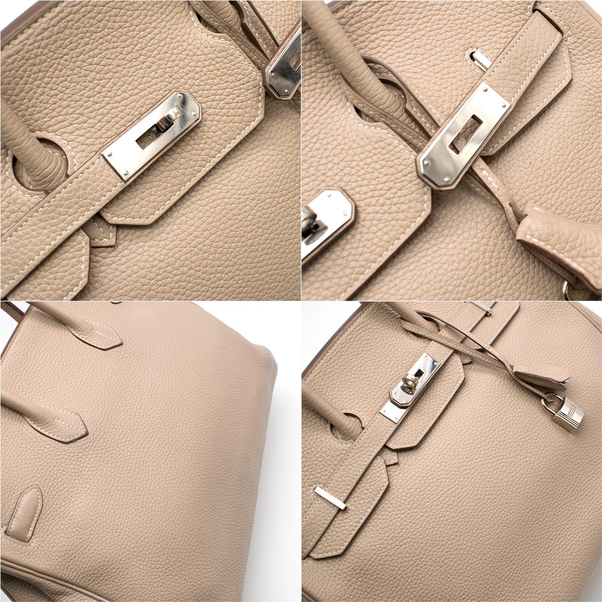 Hermes Argile Taurillion Clemence Leather 35cm Birkin 3