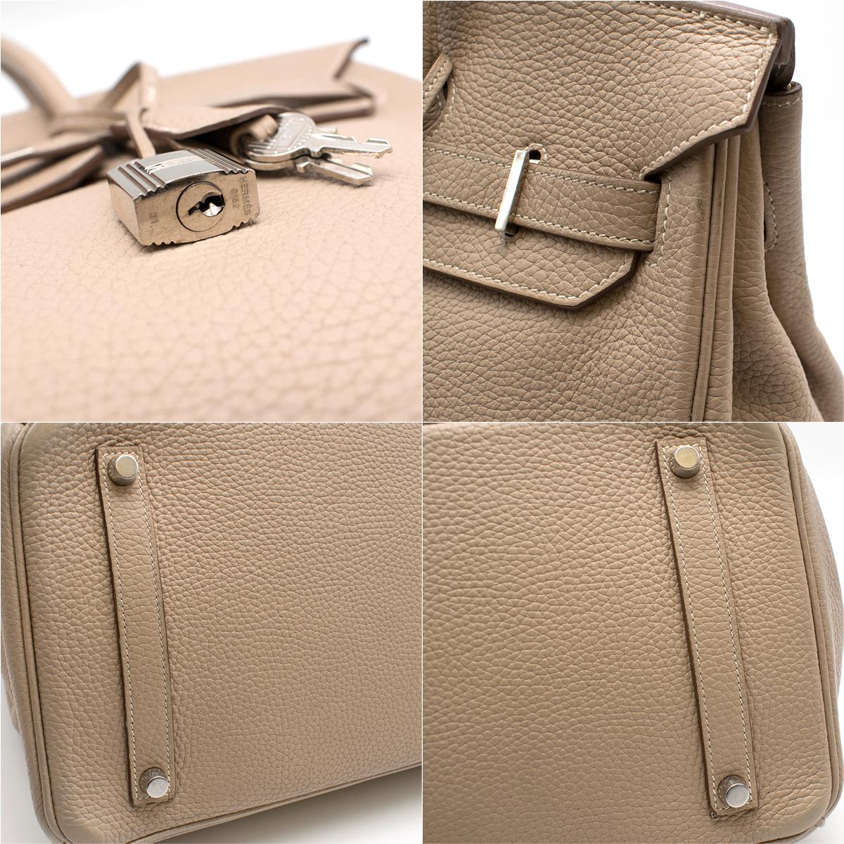 Women's Hermes Argile Taurillion Clemence Leather 35cm Birkin	 For Sale