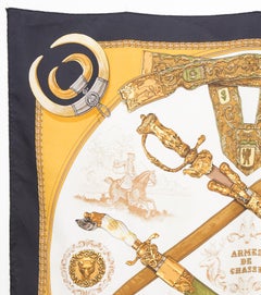 Hermes Armes de Chasse by P Ledoux Silk Scarf