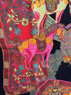 Hermes "Art des Steppes" Cashmere/Silk Scarf