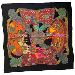 Bufanda de cachemira/seda Hermes "Art des Steppes