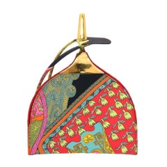 Hermes Art des Steppes Satin Red Shoulder Bag 0238