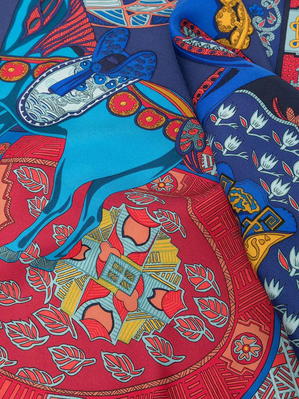 Hermes 'Art Des Steppes' Silk Scarf  In Excellent Condition In London, GB