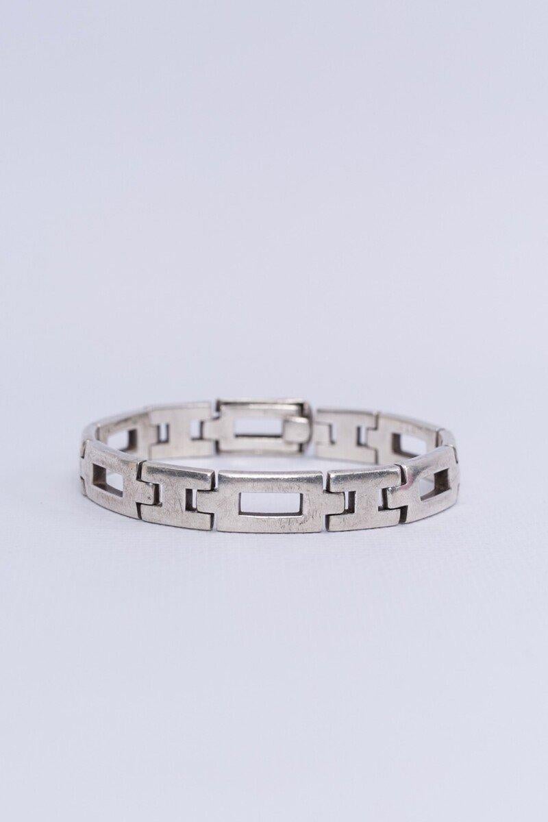Hermès Articulated Bracelet in Sterling Silver In Excellent Condition For Sale In SAINT-OUEN-SUR-SEINE, FR