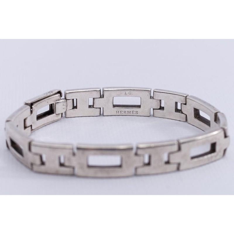 Hermès Articulated Bracelet in Sterling Silver For Sale 1