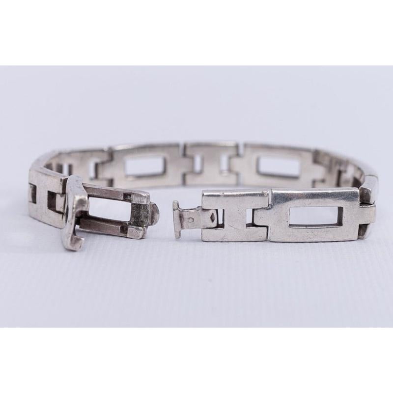 Hermès Articulated Bracelet in Sterling Silver For Sale 2