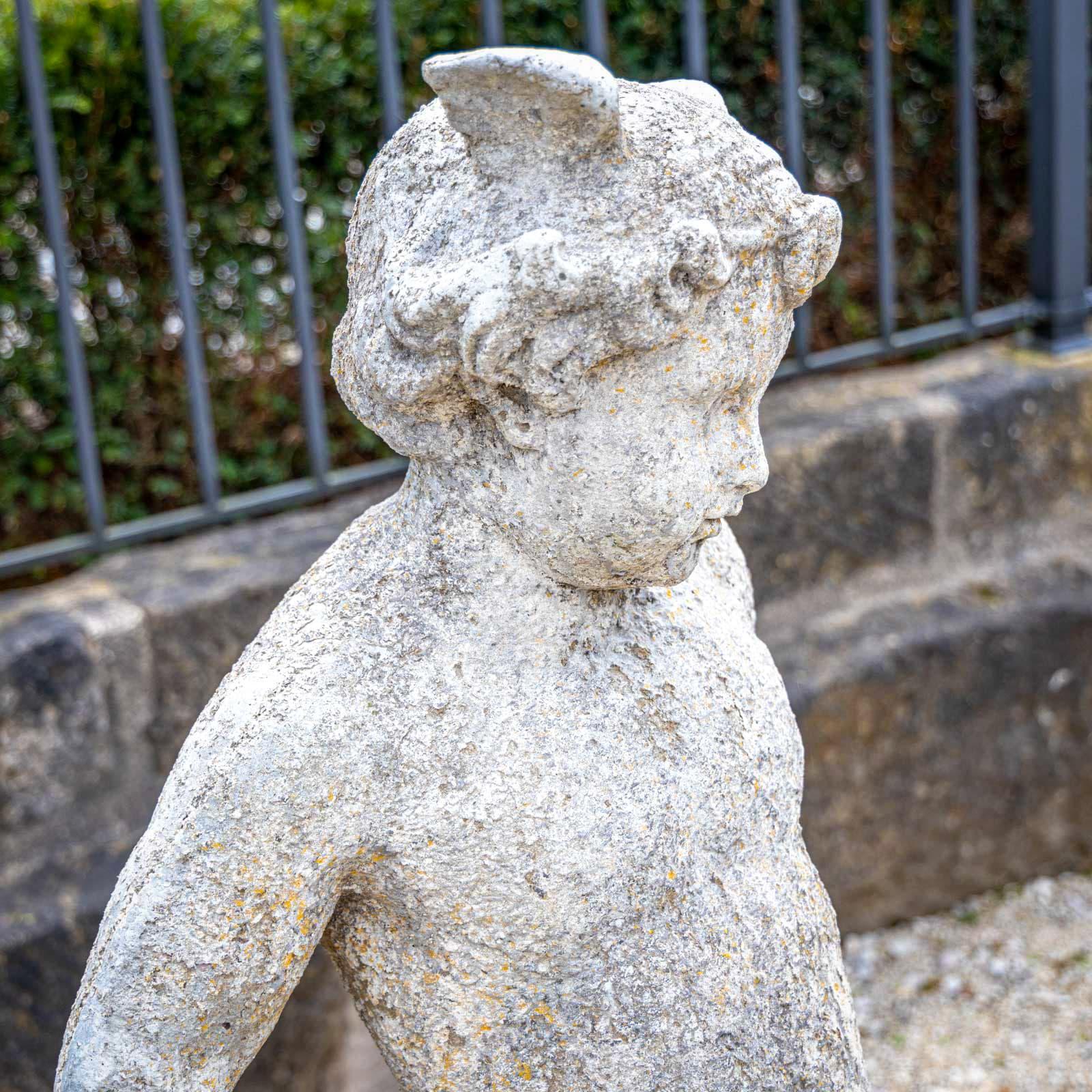 Cast Stone Hermes as a Garden Sculpture, 20th Century For Sale