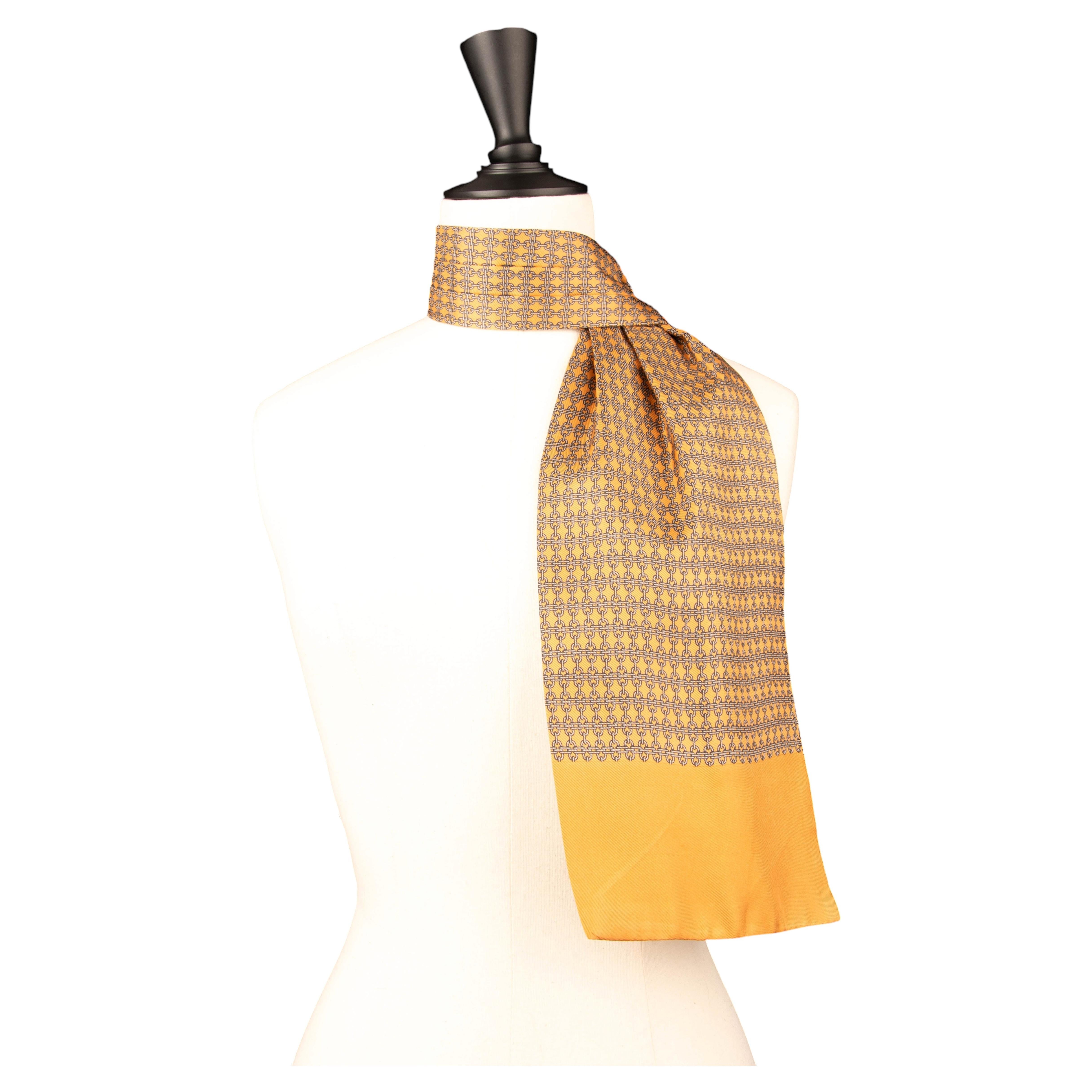Hermes ascot tie by Jean-Louis Dumas 1980 For Sale