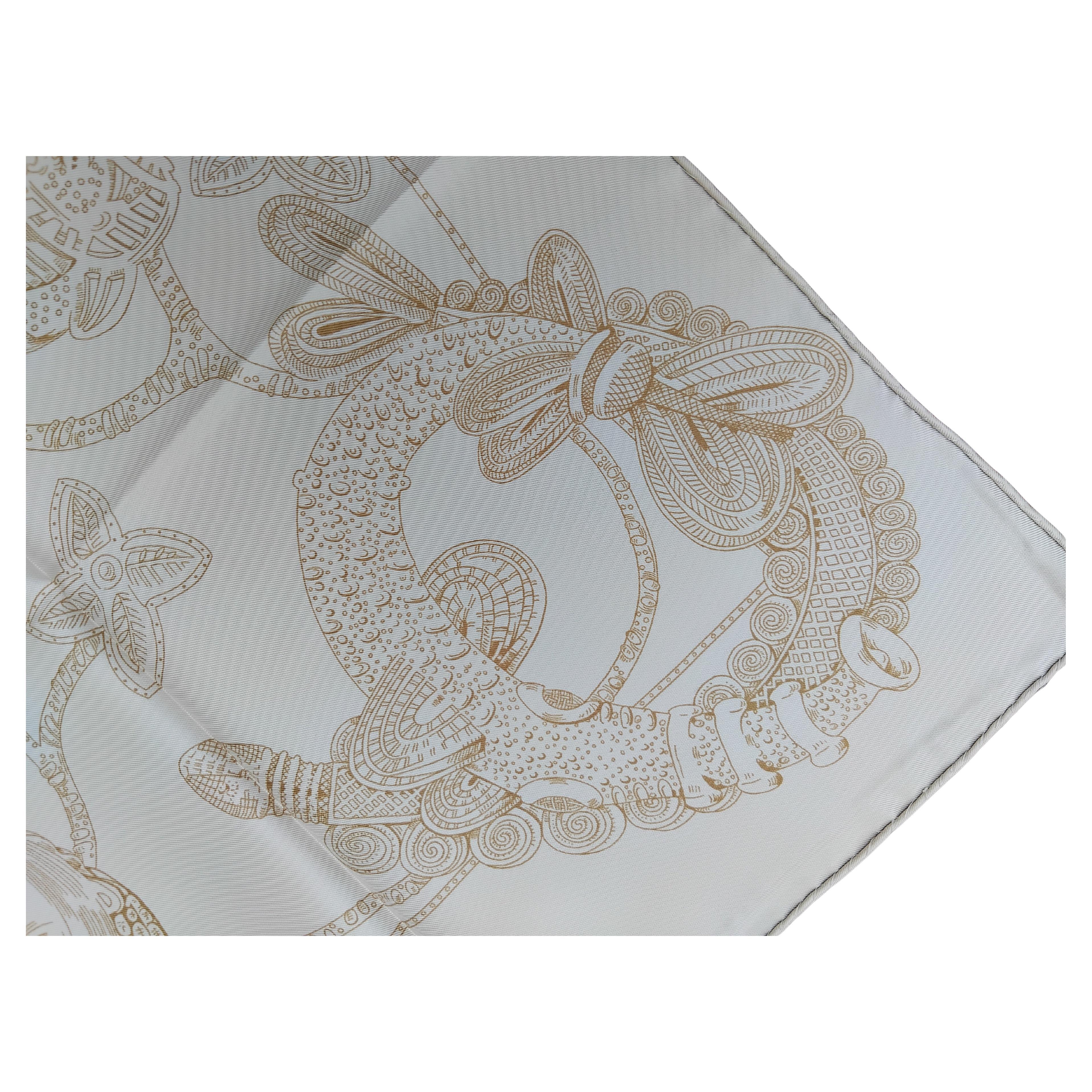 Hermès Ashanti Silk Scarf Annie Faivre 35' For Sale 7