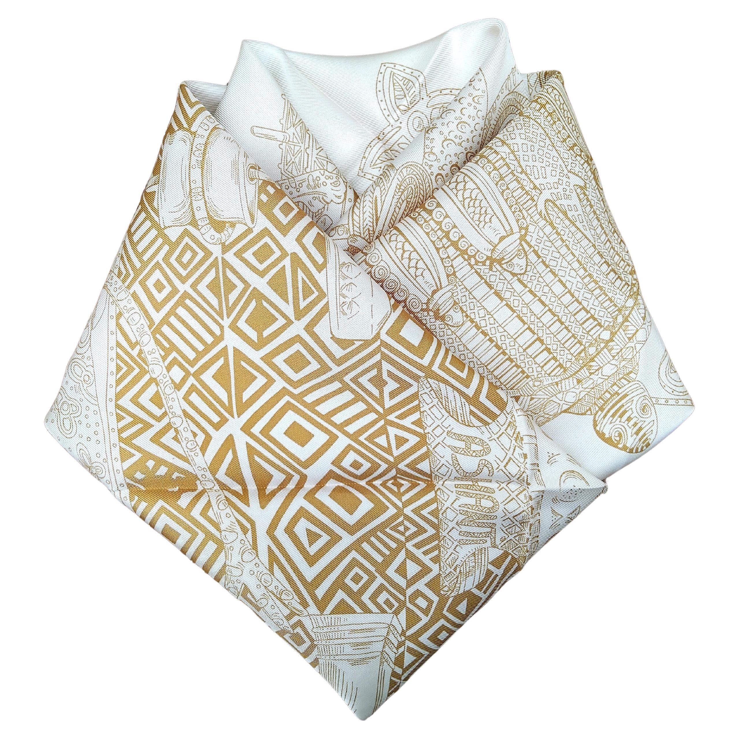 Hermès Ashanti Silk Scarf Annie Faivre 35' For Sale 8
