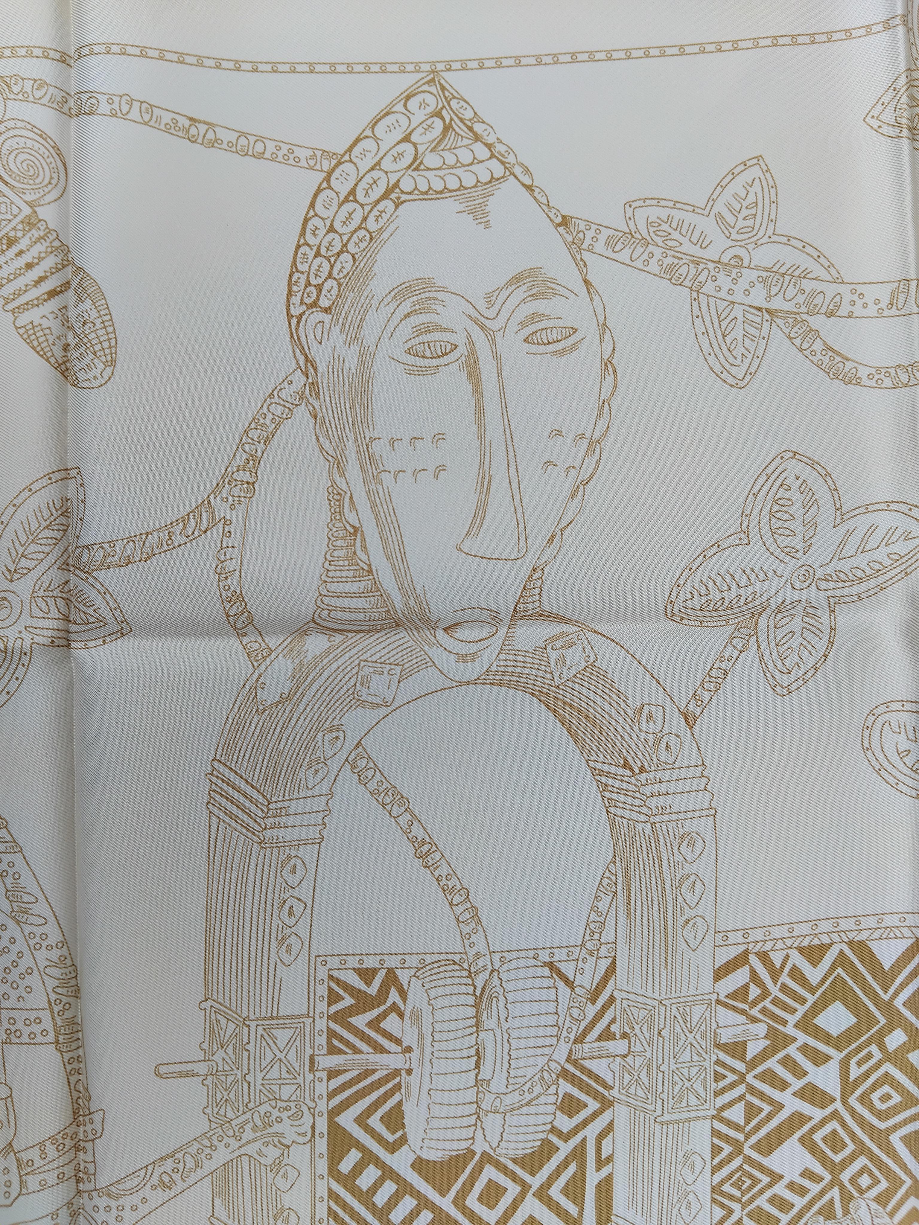 Hermès Ashanti Silk Scarf Annie Faivre 35' For Sale 3