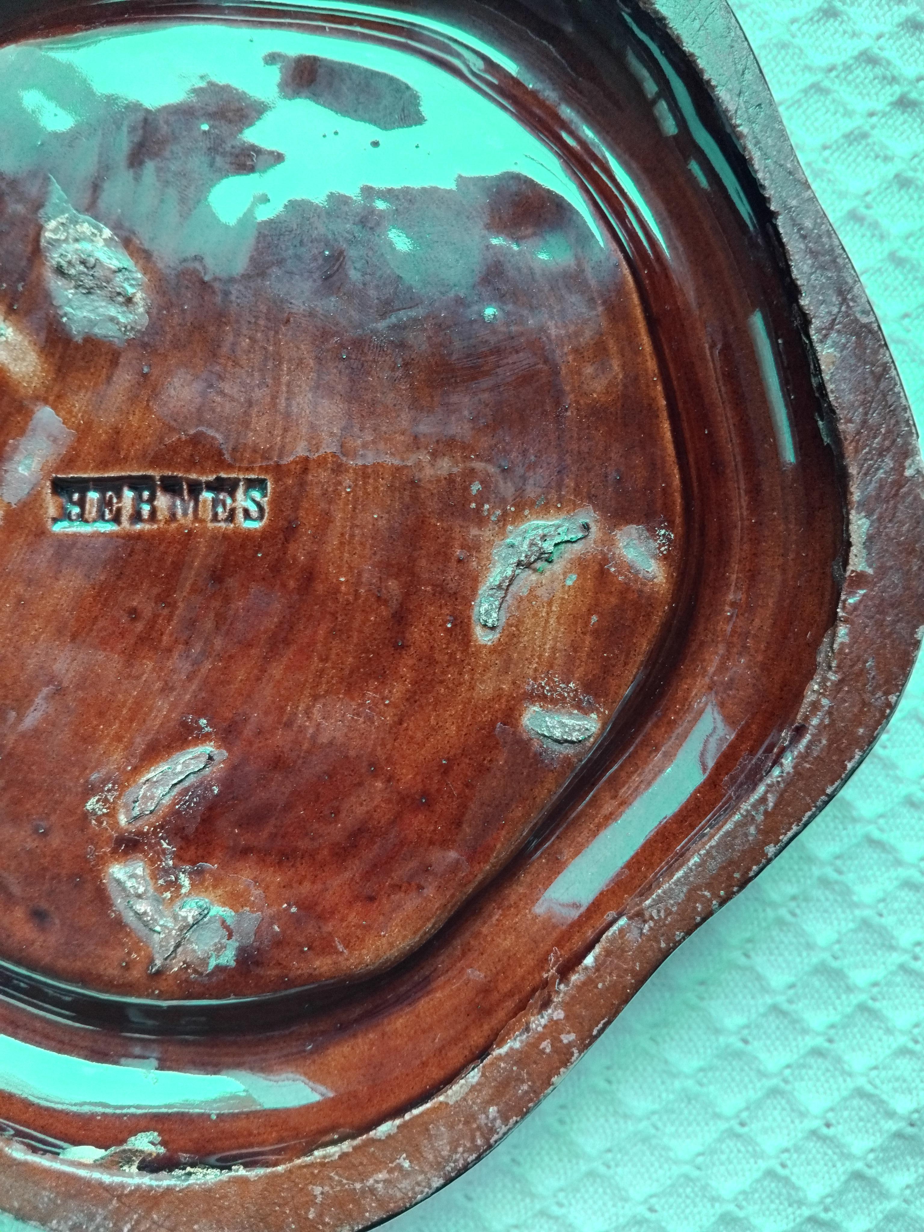 Hermès Aschenbecher Wechseltablett Sceau Pferdekopf in Vallauris Keramik im Angebot 7