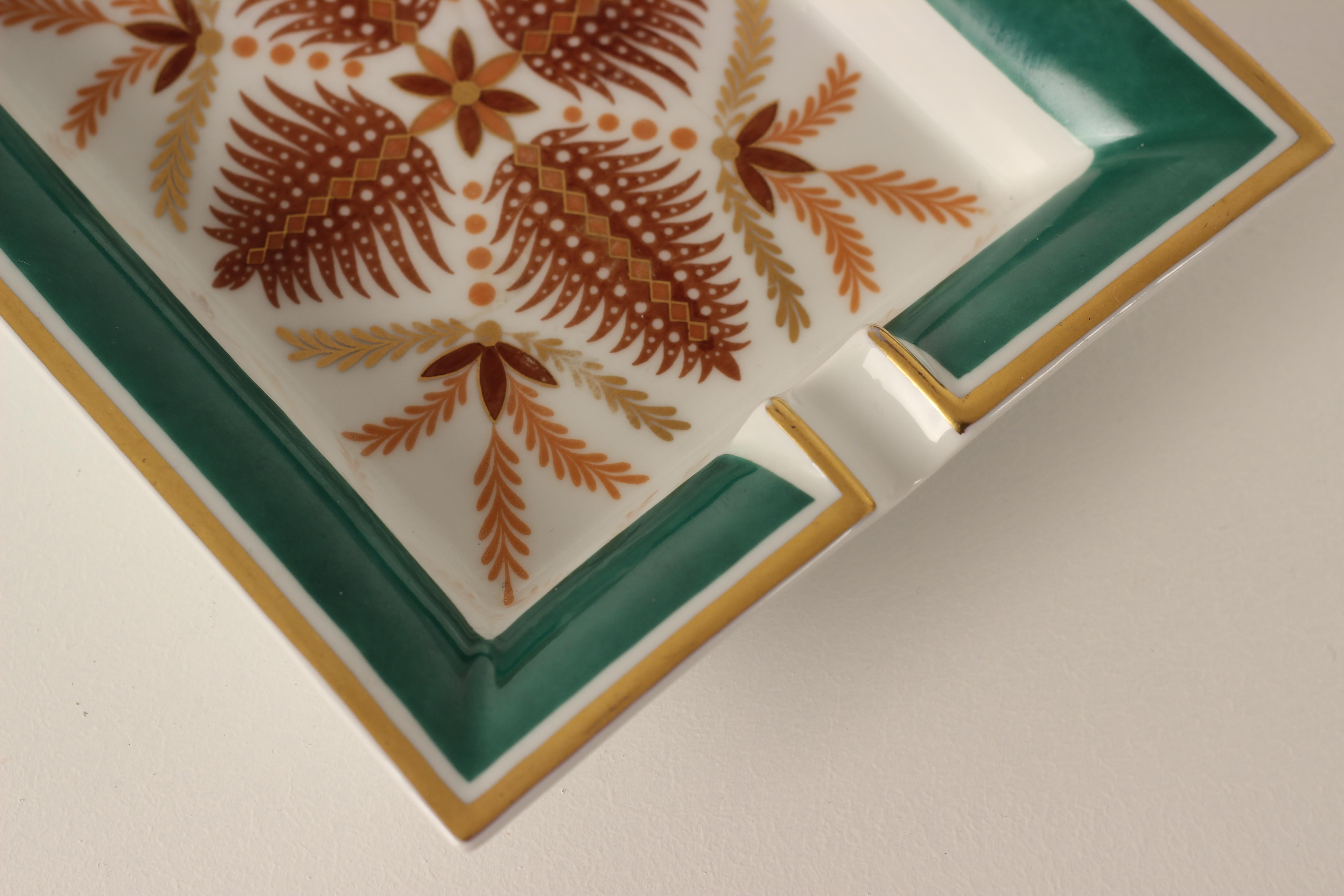 Hermes Ashtray or Vide-Poche Catchall in the Neoclassical Botanical Style 2