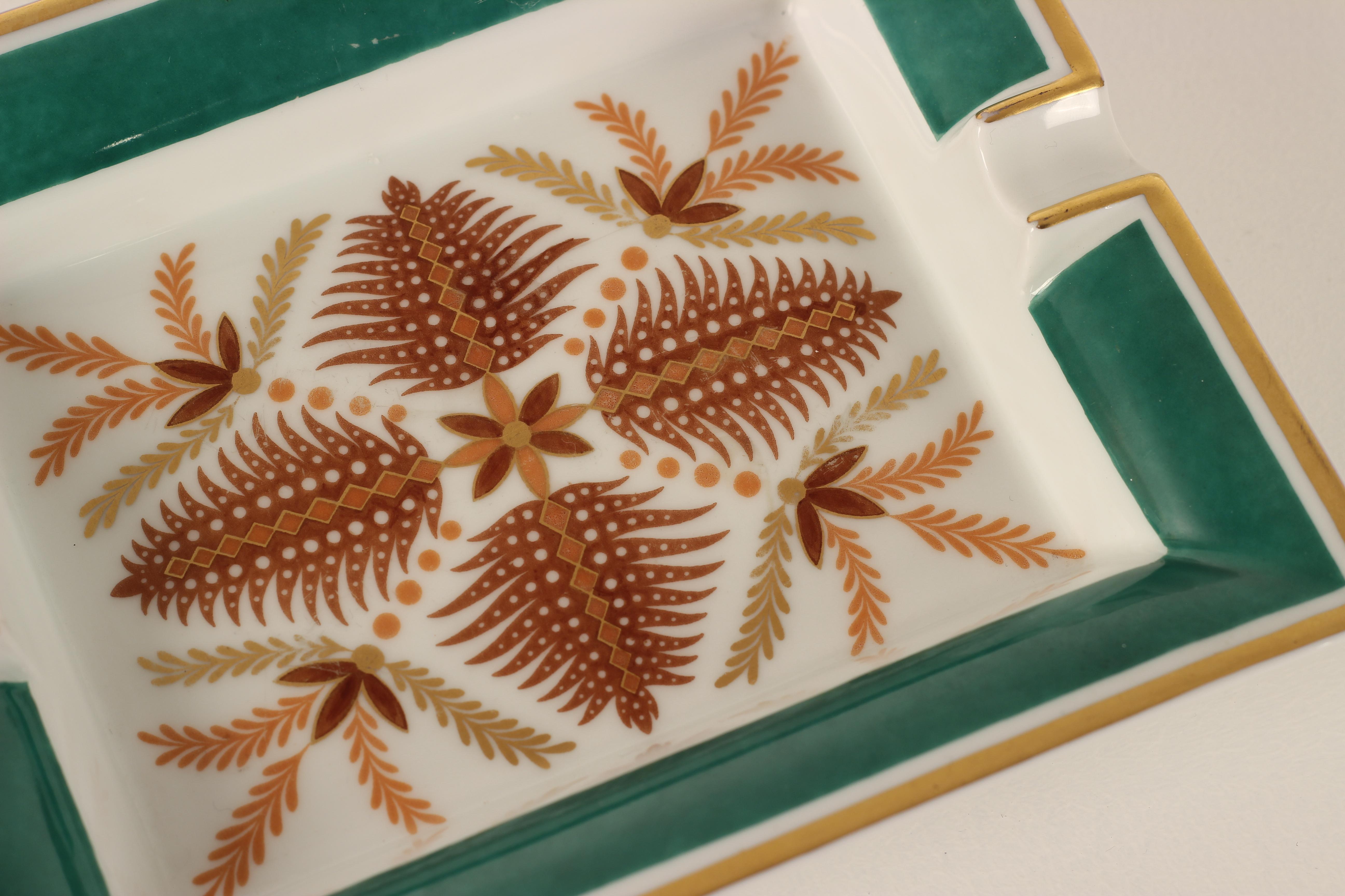 Hermes Ashtray or Vide-Poche Catchall in the Neoclassical Botanical Style 3