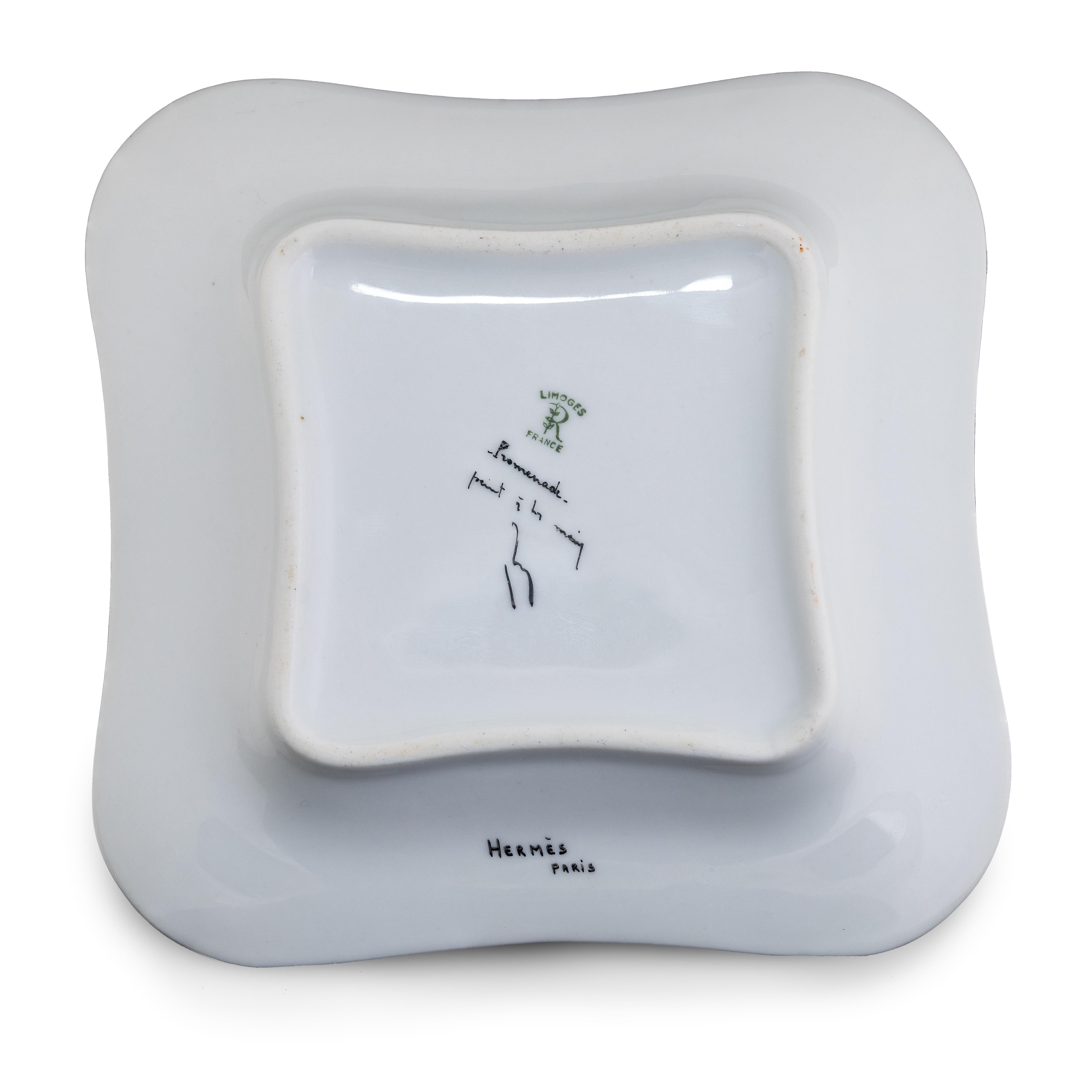Hermes Aschenbecher Vide Poche Promenade - Porzellan Extra Selten - Limitierte Auflage (Art déco) im Angebot