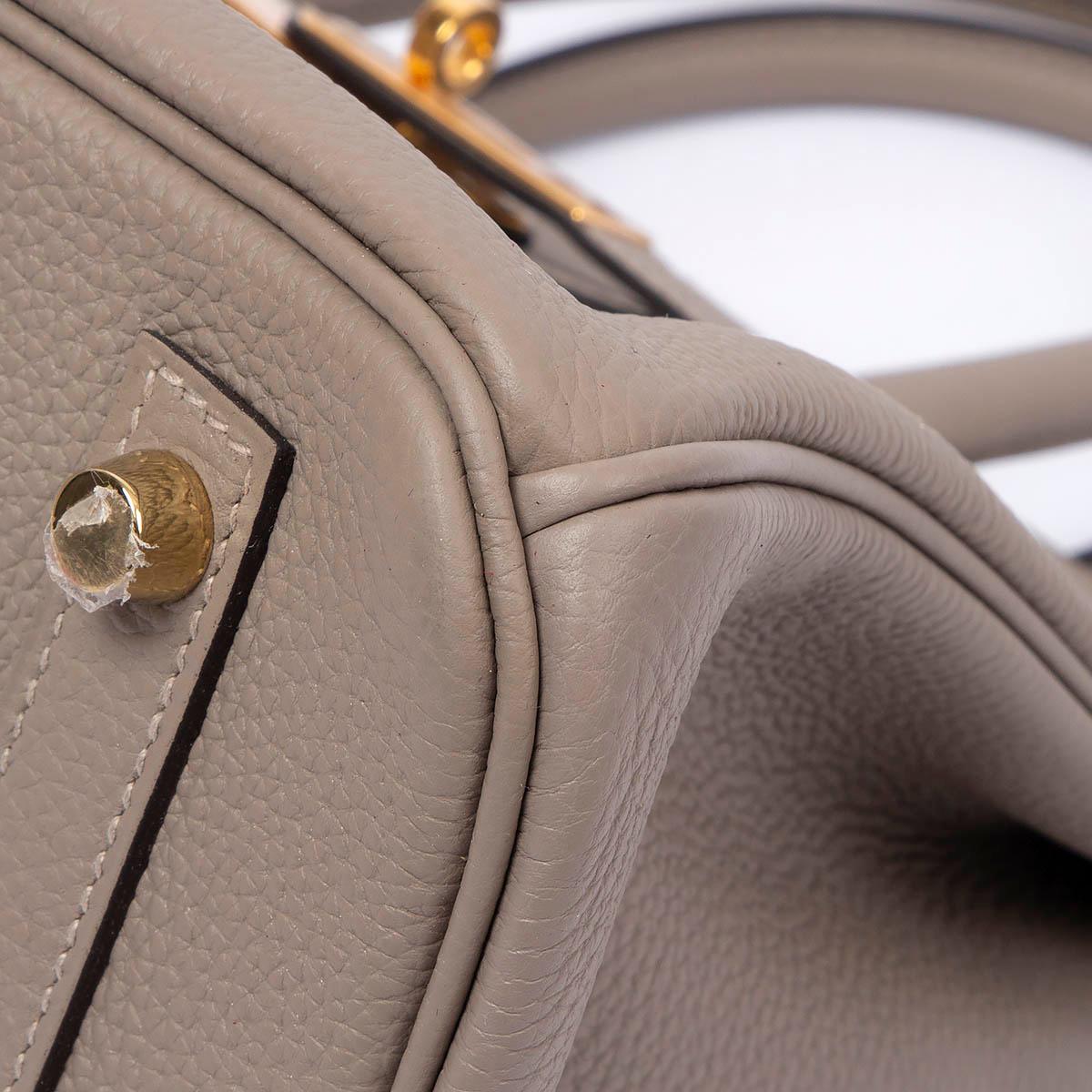 HERMES Asphalt grey Togo leather BIRKIN 30 Bag Ghw 7