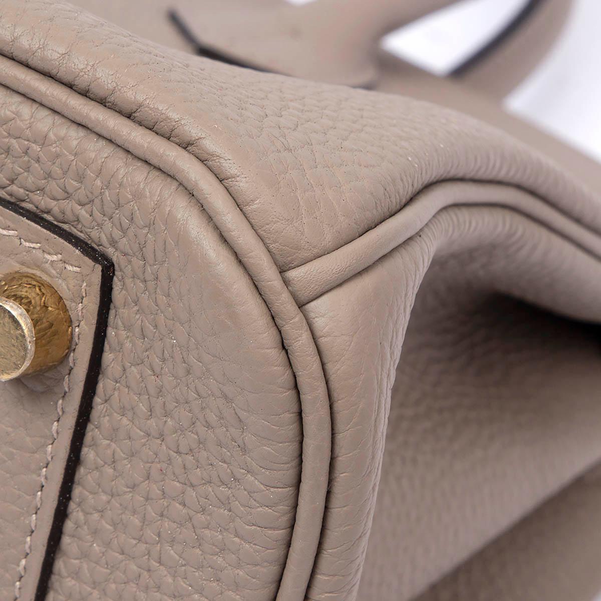 HERMES Asphalt grey Togo leather BIRKIN 30 Bag Ghw 8