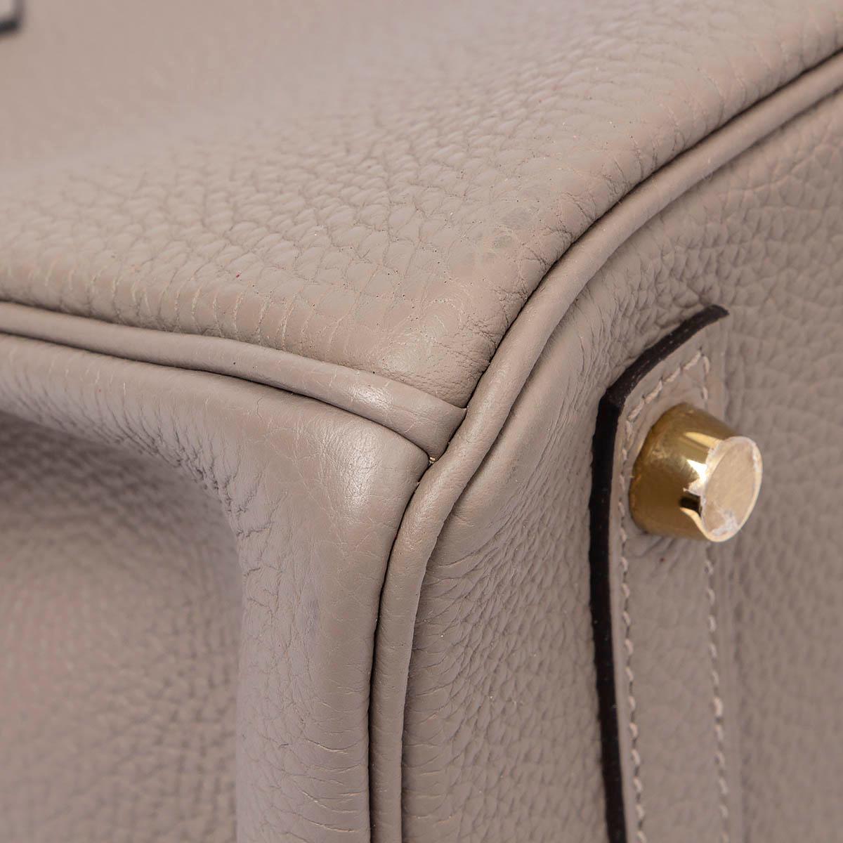 HERMES Asphalt grey Togo leather BIRKIN 30 Bag Ghw 9