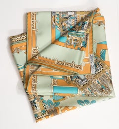 Hermes "Astres et Soleils" by Annie Faivre Silk Scarf