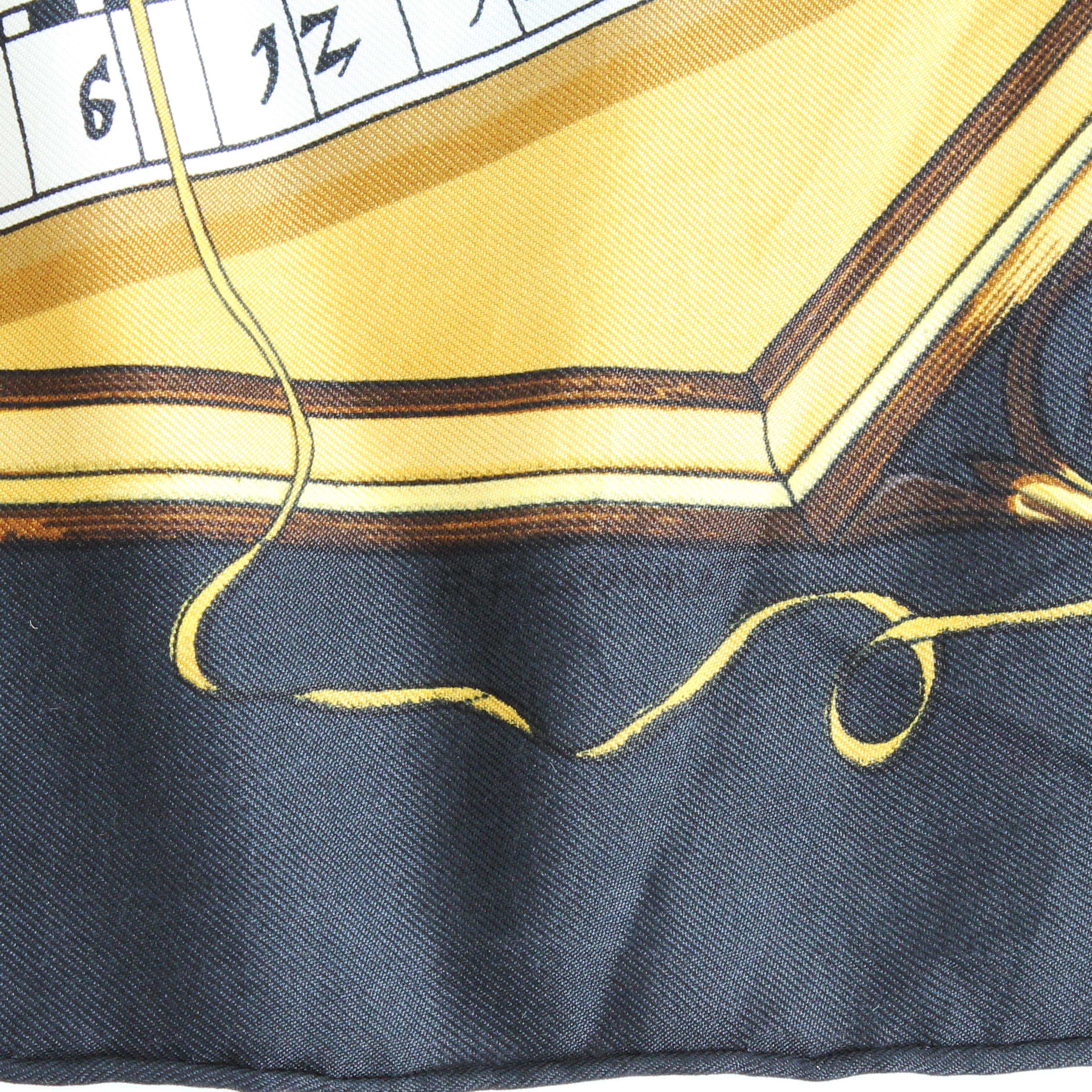 Beige Hermes Astrologie Dies Et Hores Silk Scarf Shawl Carre 90cm Vintage 70s