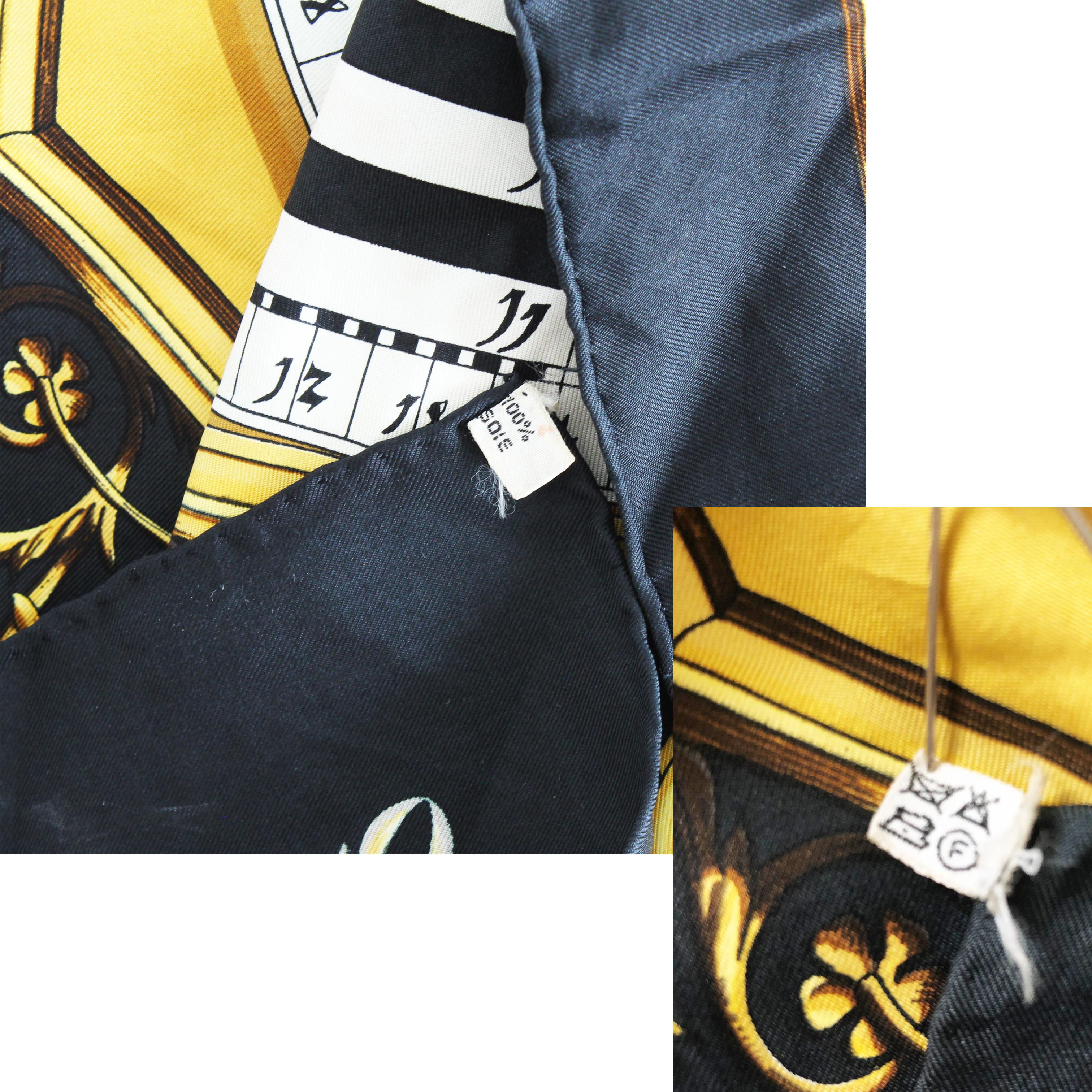 Women's or Men's Hermes Astrologie Dies Et Hores Silk Scarf Shawl Carre 90cm Vintage 70s